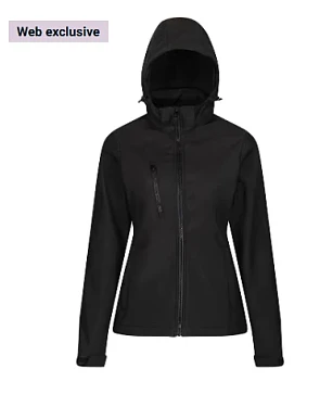 Dames 3 Layer Membrane Soft Shell Jas (Zwart)