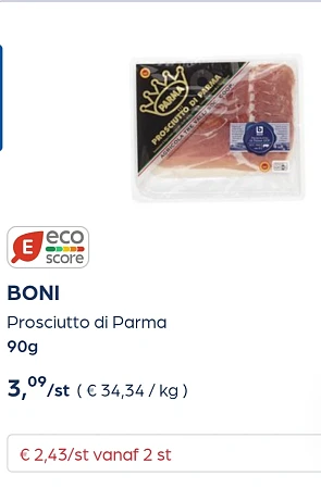 Boni proscuitto, boni sla, boni bio broccoli