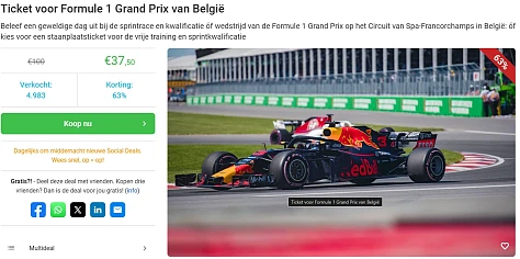 Formule 1 GP Spa-Francorchamps 2025 vanaf €37,50