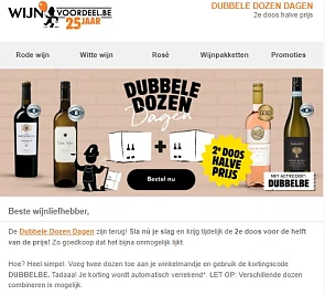 Dubbele Dozen Dagen bij wijnvoordeel: 2e doos aan -50%