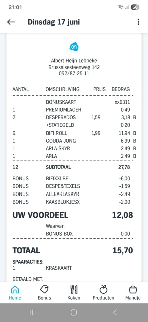 Albert Heijn promoties op o.a. Arla Skyr, Desperados, kaasblokjes en Bifi roll