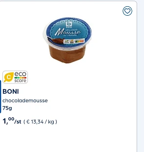 Boni chocolademousse 75g