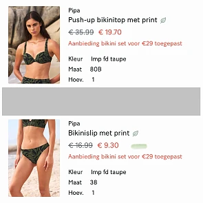 Bikini sets 29€