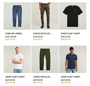 G-Star tot wel 80% korting in de outlet