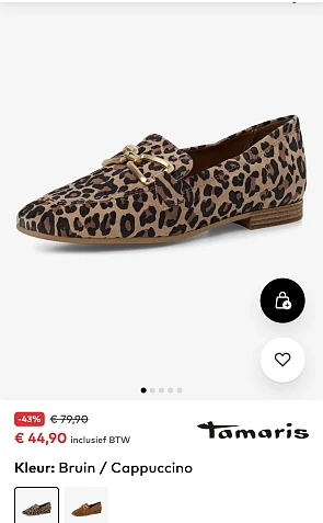 Tamaris instappers ik bruin cappuccino -43%