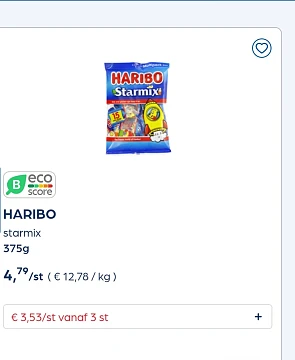 Haribo snoepjes goedkoper