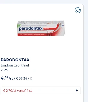 Parodontax goedkoper