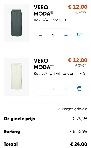 Vero moda rokken -70%
