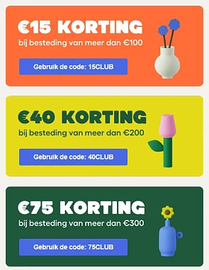 Tot 75€ korting bij Omlet