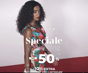 Tot 50% + 10% extra korting bij Morgan