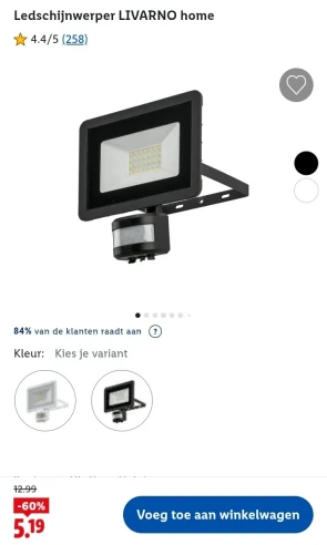 Ledschijnwerper LIVARNO home -60% bij Lidl