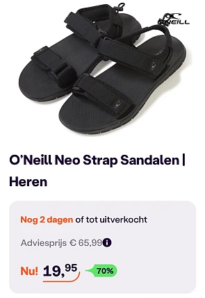 O´Neill neo strap sandalen -70%