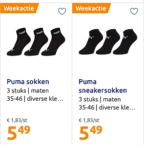 Puma sneakersokken