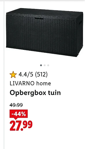 Livarno opbergbox tuin -44%