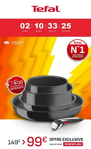 Ingenio Renew 5-delige set -€50 op Tefal.be