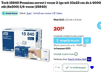 Tork Premium servet 4000 stuks