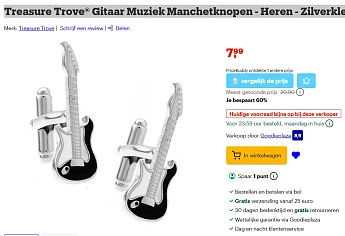 Treasure Trove - Gitaar manchetknopen