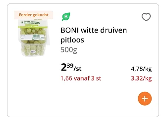 Boni witte pitloze druiven