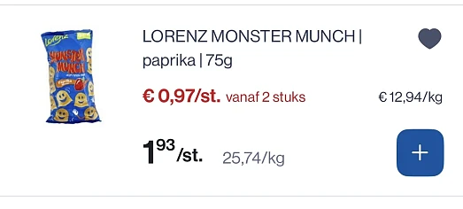 Lorenz monster Munch reactie Carrefour 1+1