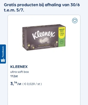 100% kleenex en soupline tabletten