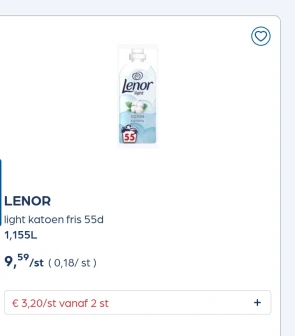 Verschillende lenor goedkoper