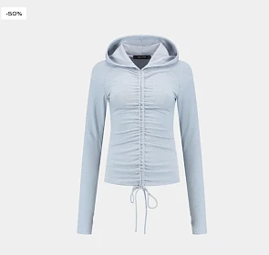 Subdued Blue Monogram Fitted Hoodie