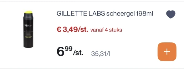 Gillette Labs scheergel 198 ml reactie Kruidvat 2+2