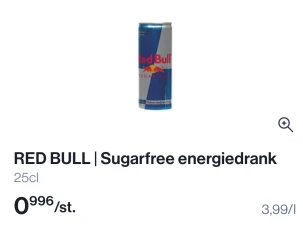 Red bull 25cl goedkoper