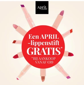 Gratis lippenstift bij April bij aankoop vanaf €89