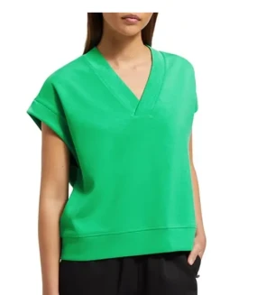 Scotch & Soda V-NECK SLEEVELESS MODAL SWEATSHIRT SCUBA GREEN