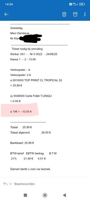 €10 korting damart