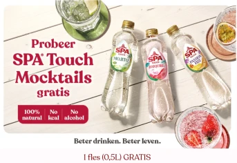 Gratis flesje Spa Mocktails 🍸 100% terugbetaald via Hashting