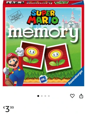 Memory Super Mario €3,99 bij Amazon NL
