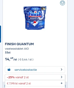 Finish -25% extra