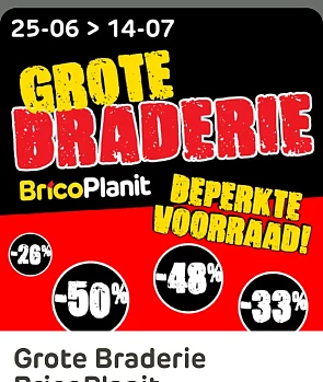 Grote braderie bij Brico