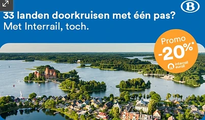 Interrail Promo: 20% korting op alle passen 📢