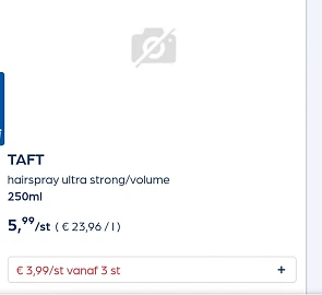 Taft in promo door kruidvat 2+1