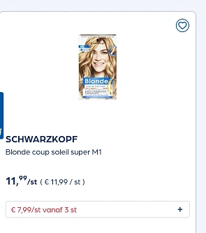 SCHWARZKOPF Blonde coup soleil super M1 in promo