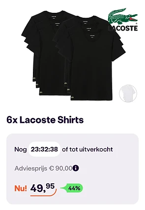 6x Lacoste Shirts -44%