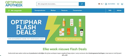 Optiphar flash deals tot -50%