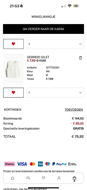 Korting app h&m