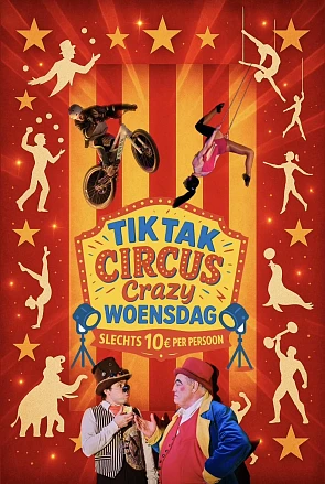 €10/persoon Circus Tik Tak 🎪 Woensdag 2 juli @ Herzele
