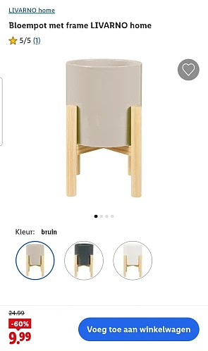 Bloempot met frame LIVARNO home -60%