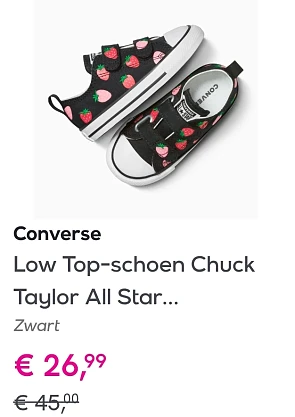 Tot 50% korting op Converse schoenen en kleding