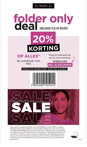 -20% kortingscode bij aankoop van min 60€