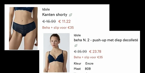 Etam setje €35