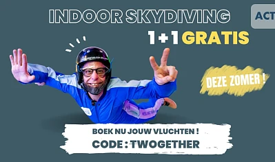 indoor skydiving 1+1 gratis