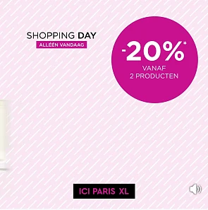 Vandaag 20% bij aankoop van 2 stuks bij ICI Paris XL