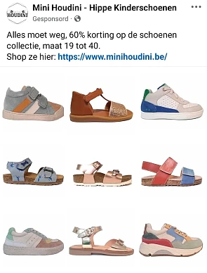 Kinderschoenen -60% bij Mini Houdini