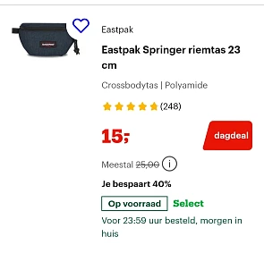 Eastpak Springer riemtas 23 cm -40%
